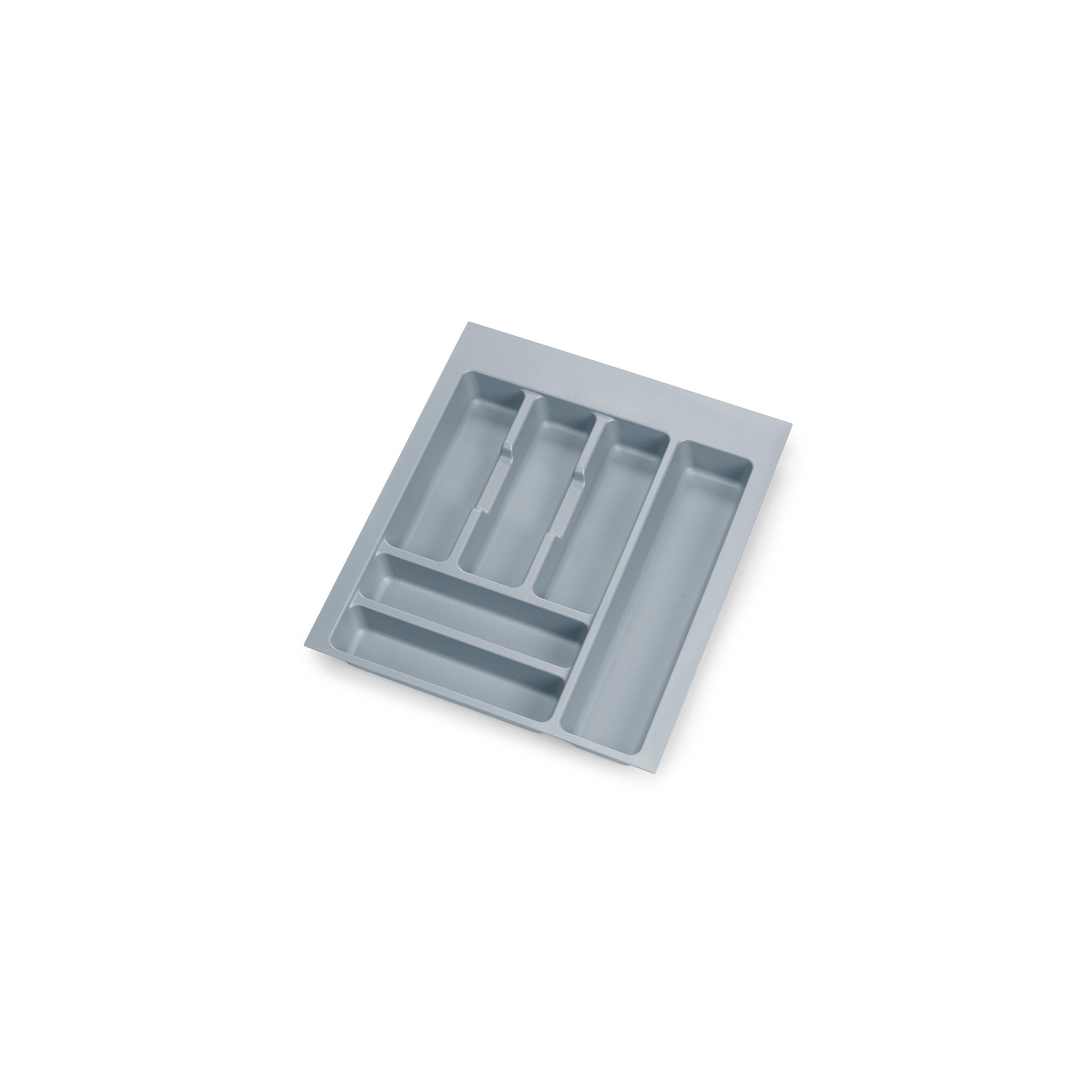 BESTECKEINSATZ Optima für Universalschublade, Modul 450mm, Kunststoff, Grau - Grau, Kunststoff (52/5/40cm) - EMUCA