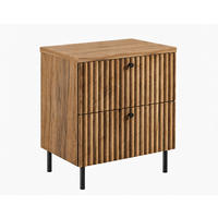 BADEZIMMERSCHRANK: Craft Eiche Gold / Platte Craft-Eiche / Griffe Schwarz / Beine Schwarz, 60 x 44,4 x 73,6 cm - Eichefarben/Schwarz, Holzwerkstoff (60/73.6/44.4cm) - 3XE LIVING