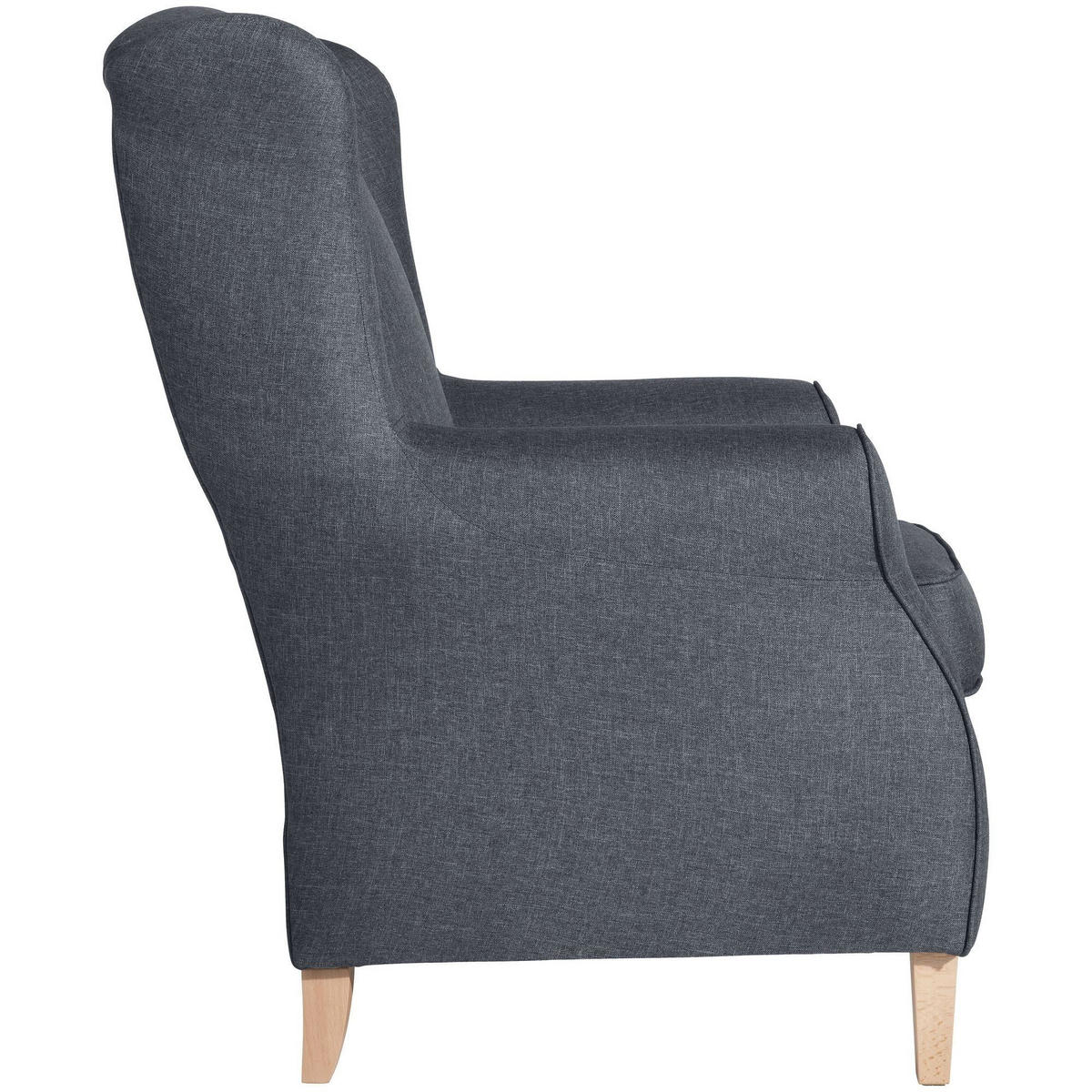 OHRENSESSEL Karlen Bezug Flachgewebe Buche natur / denim - Buchefarben/Blaugrau, Kunststoff (86/103/77cm) - 58aufmkessel