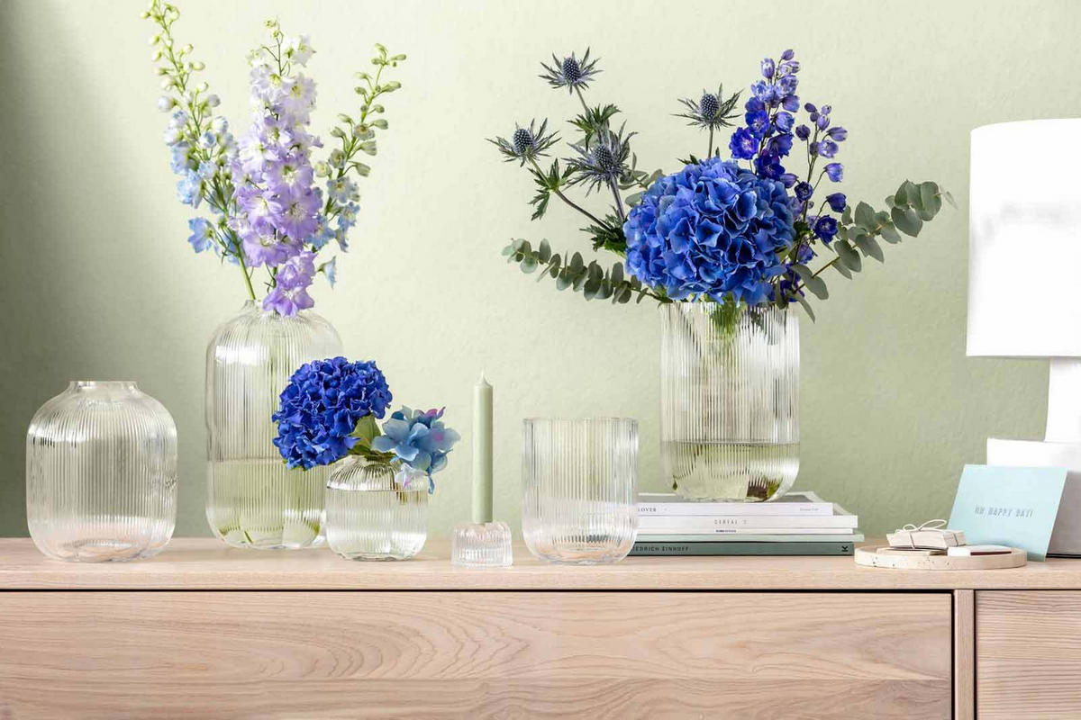 VASEN-SET Fleur bunt 19 cm 3er Set - Multicolor, Glas (16/19cm) - Villeroy & Boch