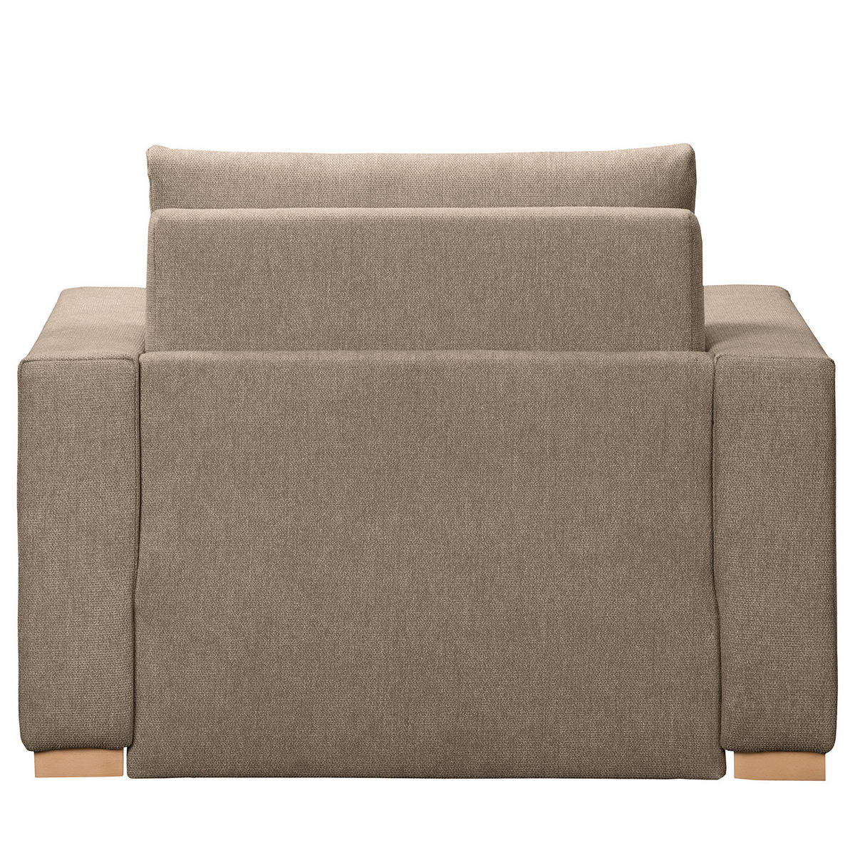 SCHLAFSESSEL - Buchefarben/Cappuccino, Buchenholz/Textil (110/90/90cm) - home24