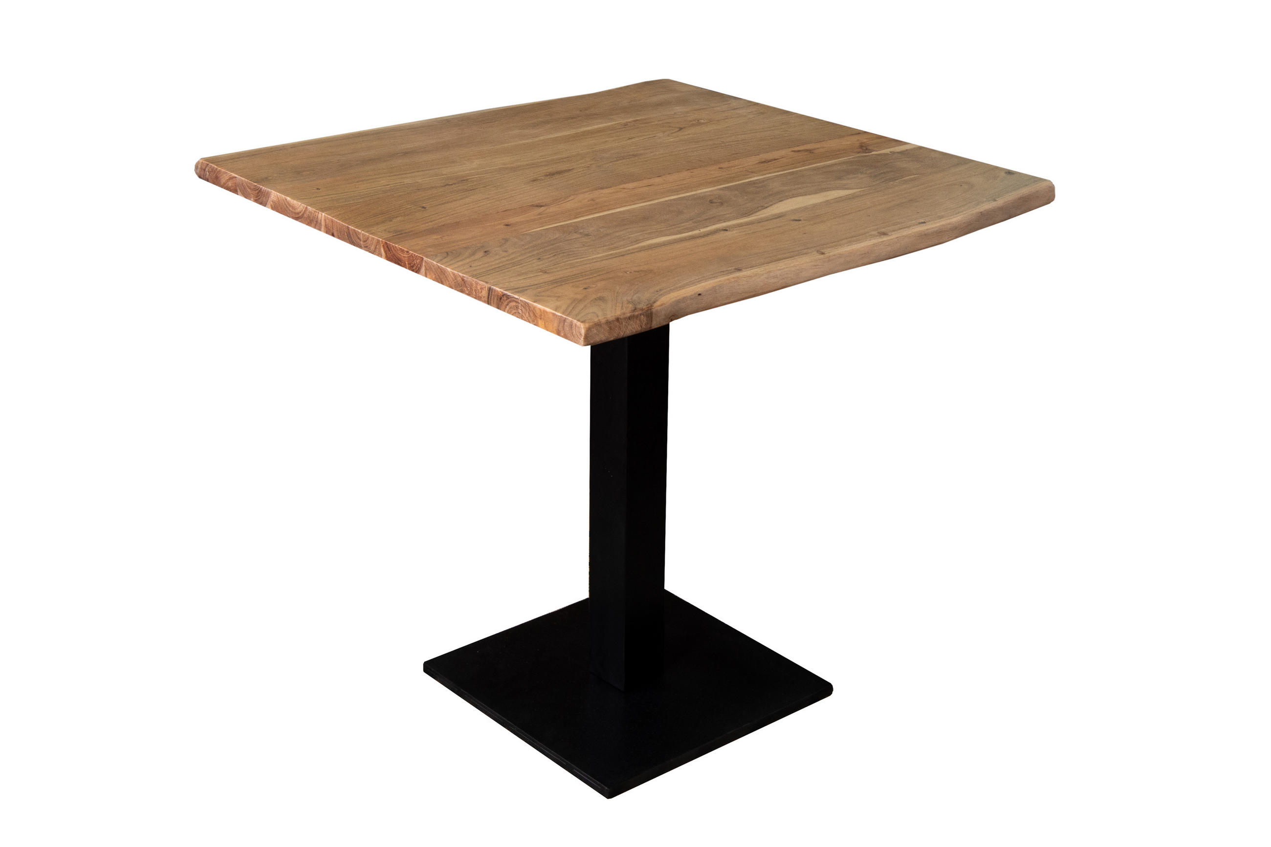 BISTROTISCH IRIS - Beige/Schwarz, Holz/Metall (80/80/75cm) - SAM
