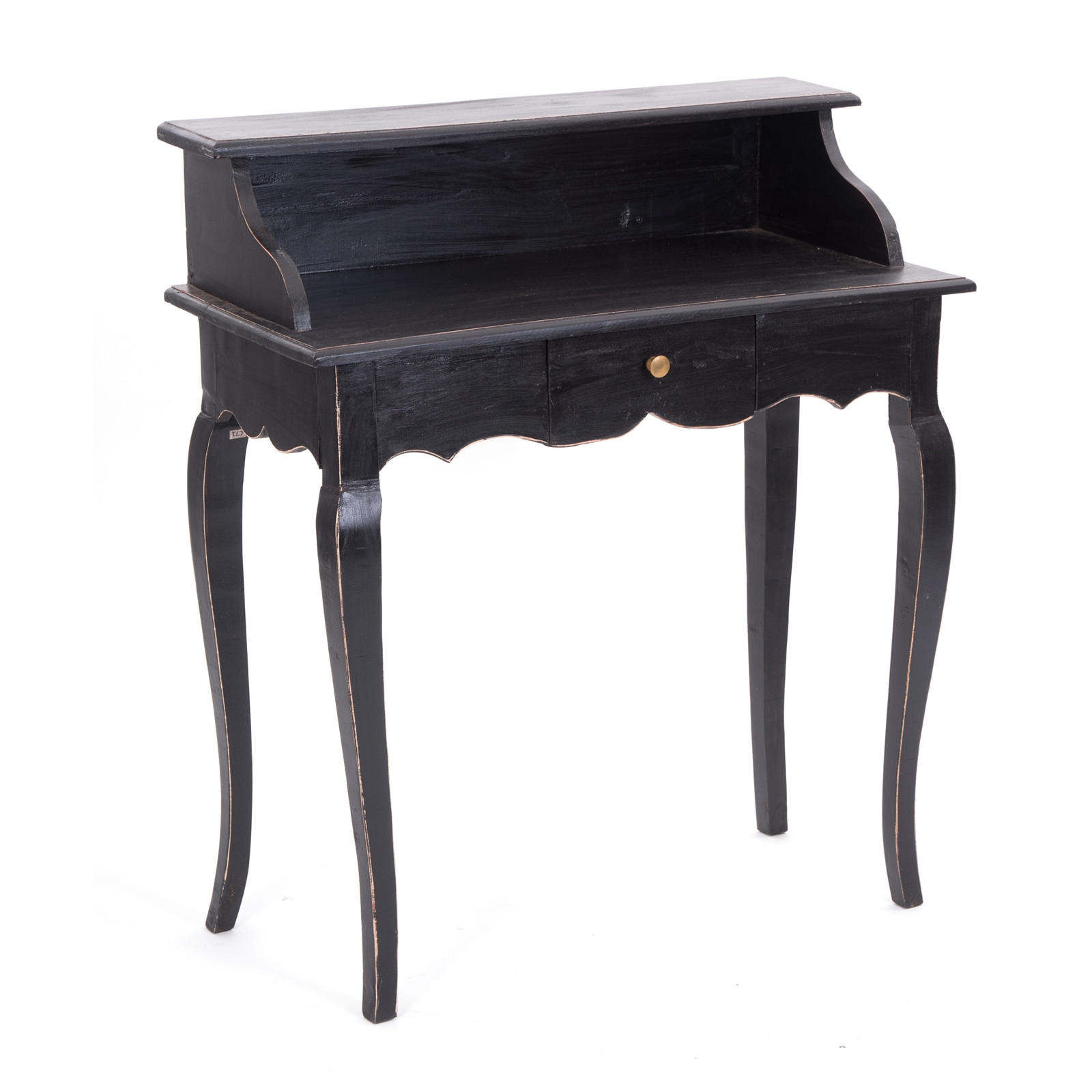 SEKRETÄR Napoleon Mahagoni Massivholz, mit Schublade 09 voodoo - schwarz - Schwarz, Holz (40/80/92cm) - DESIGN DELIGHTS