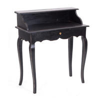 SEKRETÄR Napoleon Mahagoni Massivholz, mit Schublade 09 voodoo - schwarz - Schwarz, Holz (40/80/92cm) - DESIGN DELIGHTS