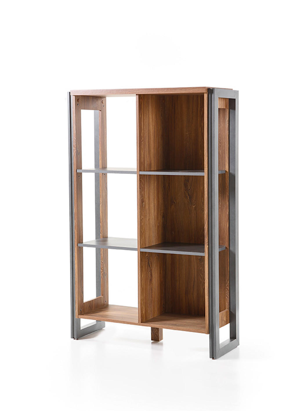 Feldmann-Wohnen Standregal Eiche, Schiefer 90x140x35 cm