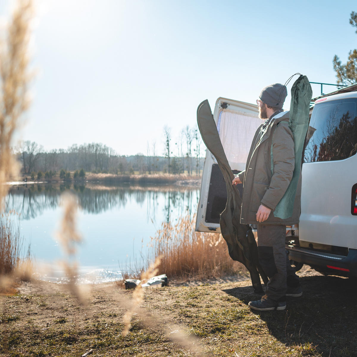 RYBÁRSKY stan - tmavozelená, kov/textil (175/175cm) - Relaxdays