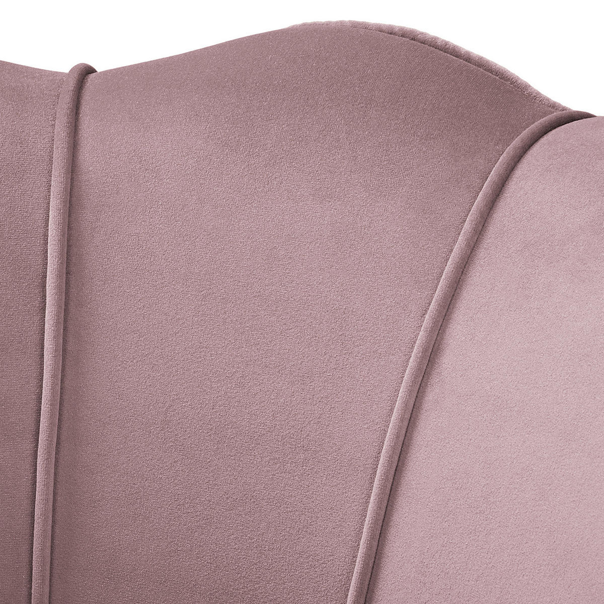 SESSEL - Samt, Füße Dunkel - Dunkelbraun/Mauve, Birkenholz/Textil (75/74/75cm) - home24