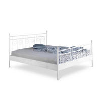 METALLBETT Sara / 100 x 200 cm / weiss - Weiß, Metall (100/200cm) - BED BOX