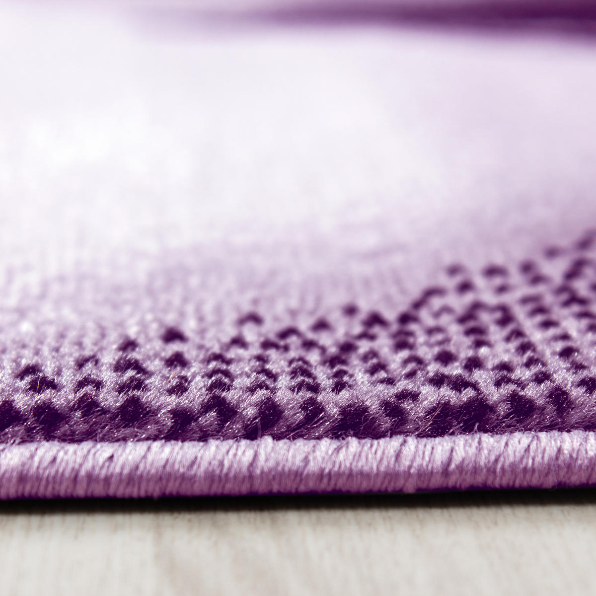 TEPPICH Kurzflor Abstrakte Wellen Polypropylen Wohnzimmer Violett Rechteckig 120x170 - Lila, Textil (120/170cm) - KADIMA DESIGN