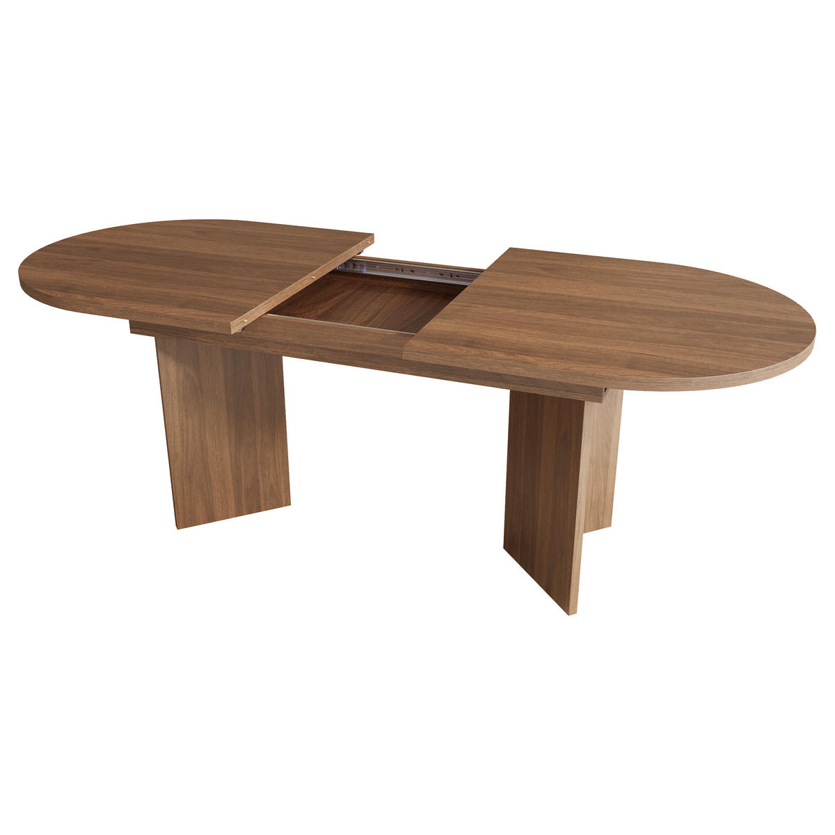 AUSZIEHTISCH Nussbaumoptik 120-160/80/75 cm - Walnussfarben, Holz (80/160/75.5cm) - PANGIVO