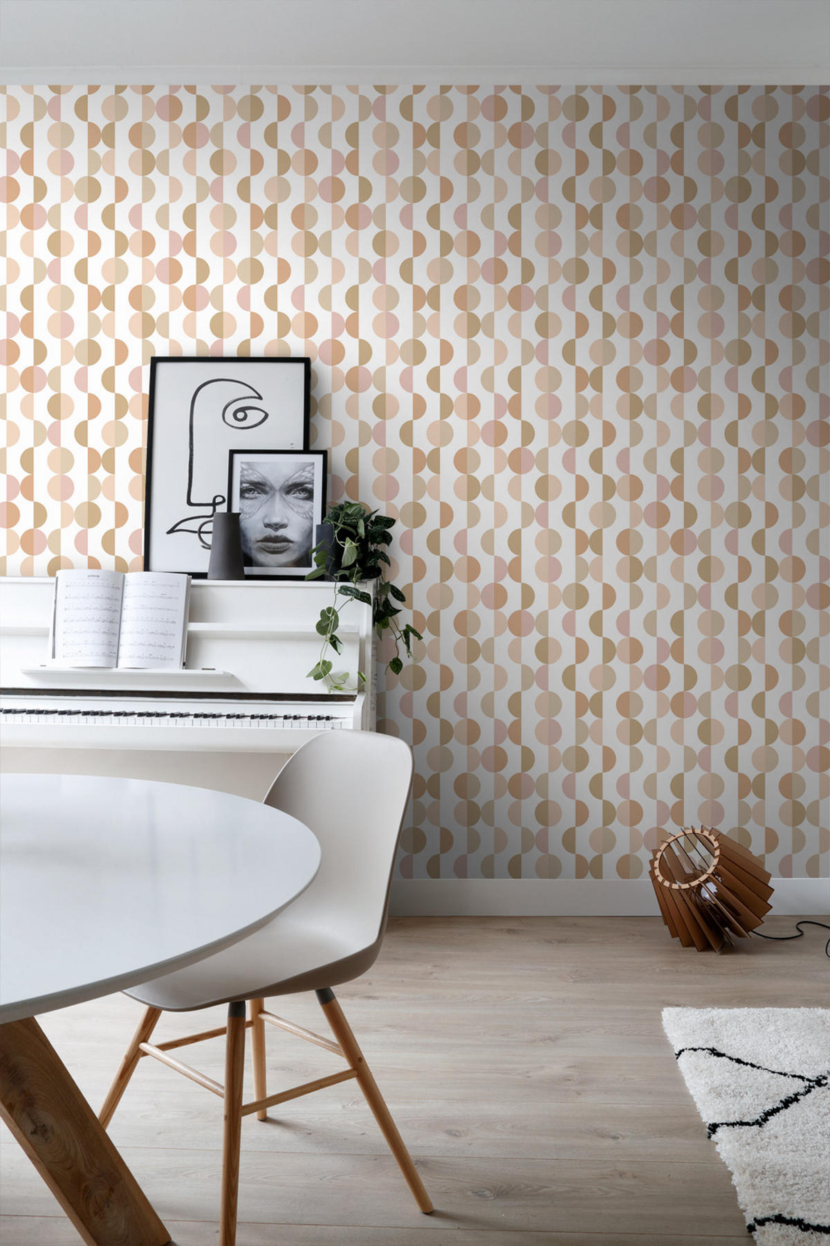 TAPETE grafisches Motiv 50 x 900 cm - Terracotta, Papier (50/900cm) - ESTAhome
