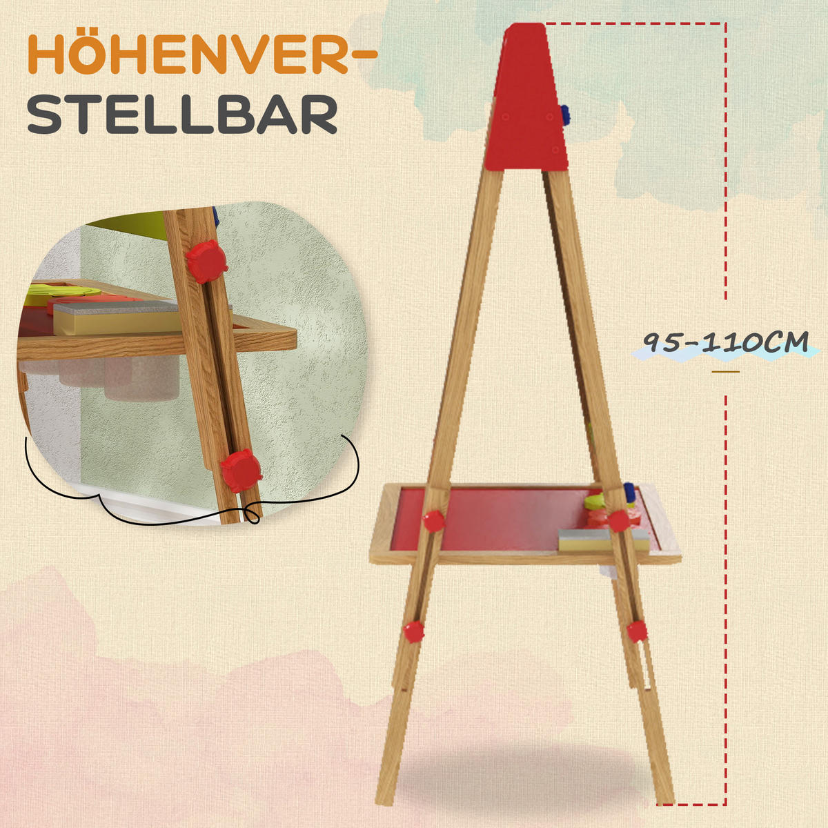 KINDERTAFEL - Naturfarben, Holzwerkstoff (47/113/61cm) - AIYAPLAY
