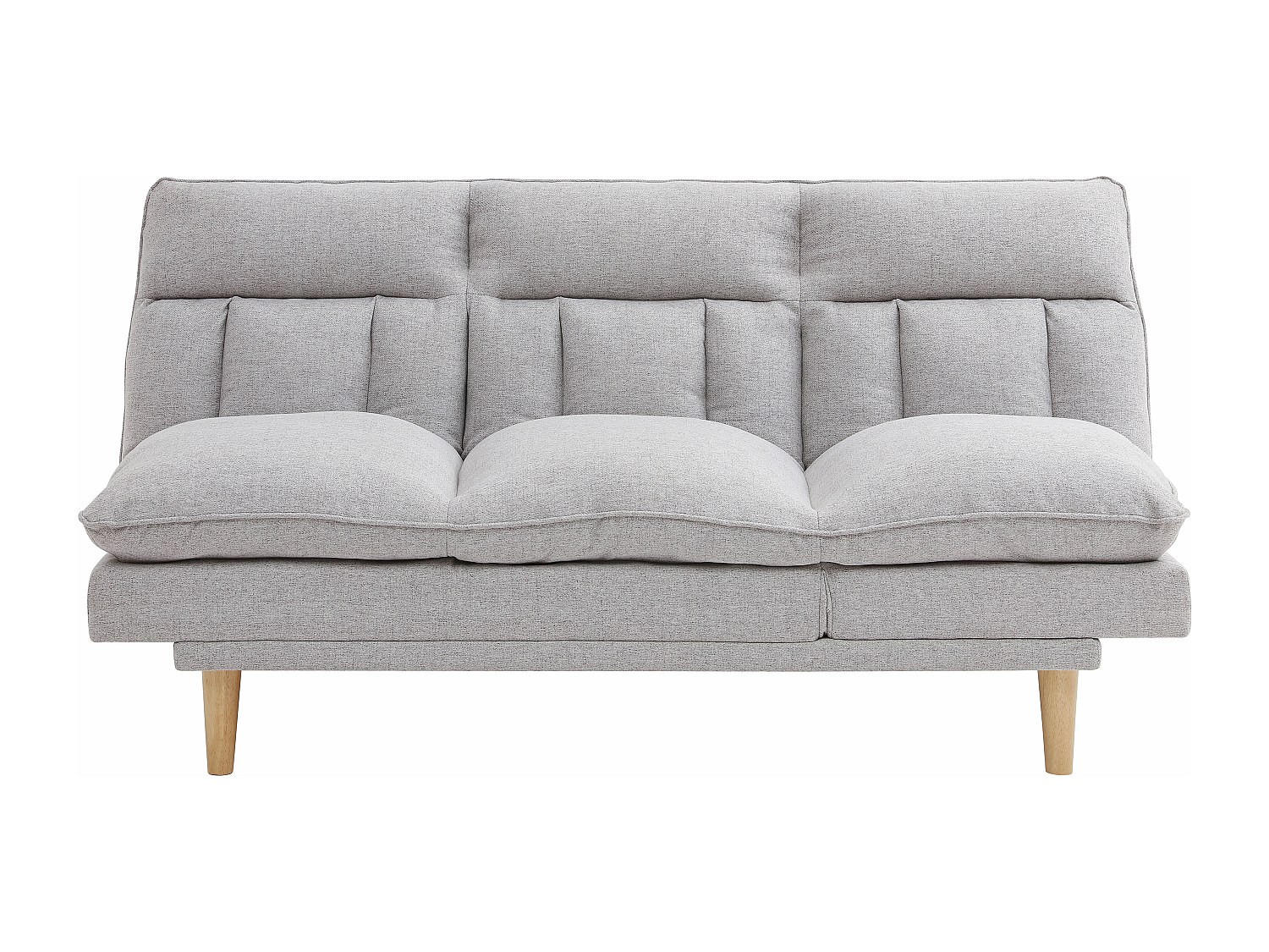 SCHLAFSOFA - 3 Personen - Stoff - Hellgrau - - Hellgrau, Textil (174/92/102cm) - Vente-Unique