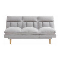 SCHLAFSOFA - 3 Personen - Stoff - Hellgrau - - Hellgrau, Textil (174/92/102cm) - Vente-Unique