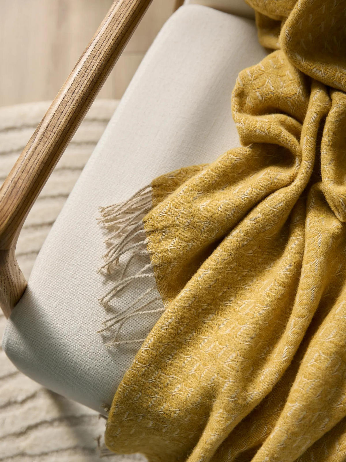 DECKE Liana Gelb 130/180 cm - Gelb, Textil (130/180cm) - benuta