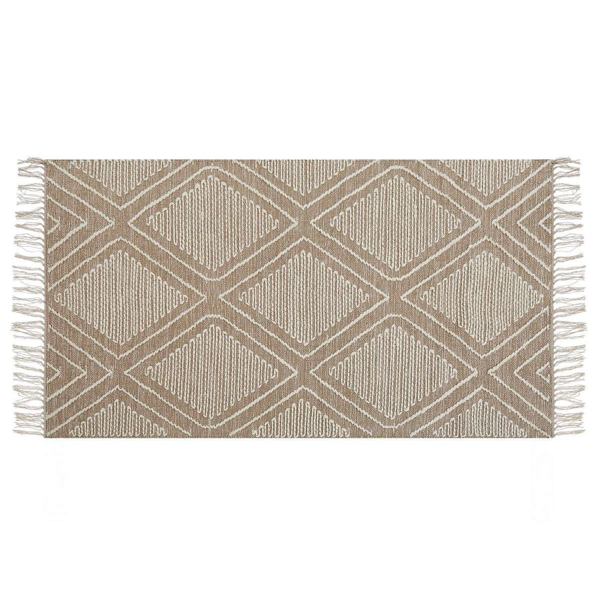 KURZFLOR-TEPPICH Kacem 150/80 cm - Beige, Textil (80/150cm) - Beliani