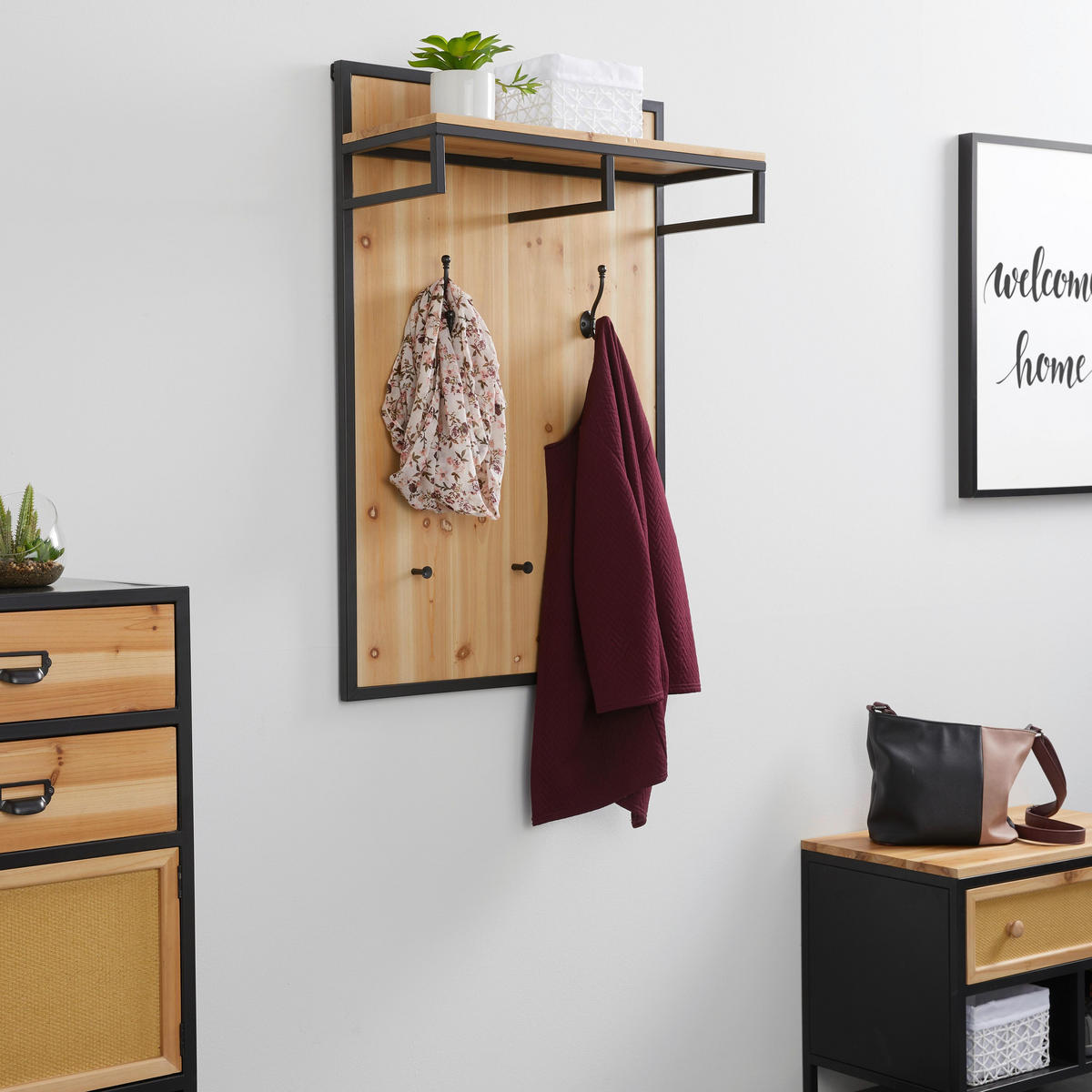 GARDEROBE Vittoria ca. 67 /100 cm Tanne massiv - Naturfarben, Holz (67/100/27cm)
