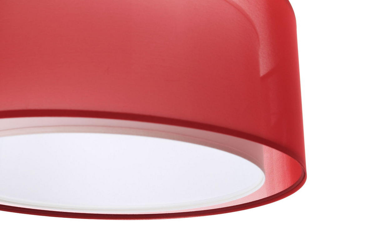 HÄNGELEUCHTE Rot 40/17 cm - Rot/Weiß, Kunststoff (40/0.9/17cm) - ONZENO