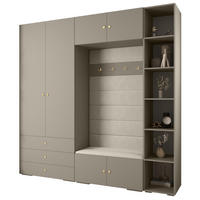 GARDEROBEN-SET 236,7/240/47 - Kaschmir/Goldfarben, Holz/Kunststoff (240/236.7/47cm) - Abiks Möbel
