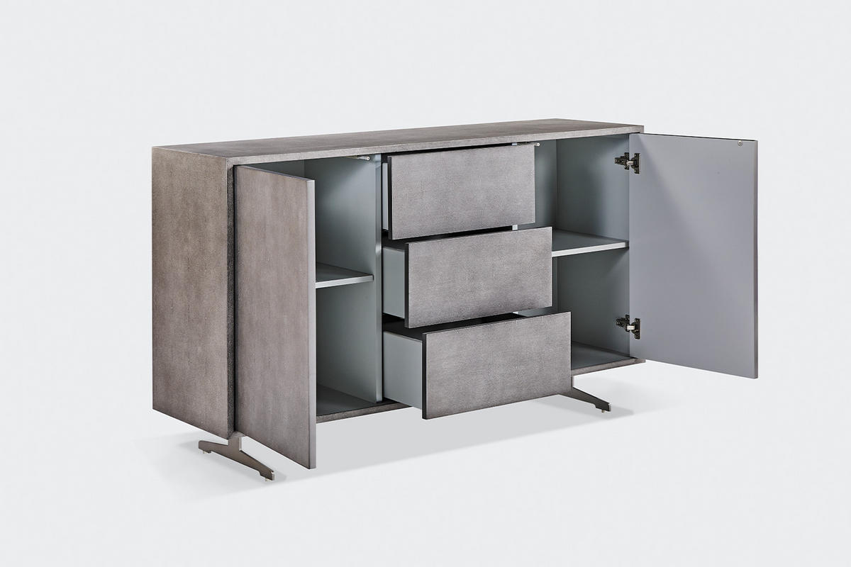 SIDEBOARD GALA Grau Holz - Grau, Holz/Holzwerkstoff (140/85/40cm) - KAWOLA
