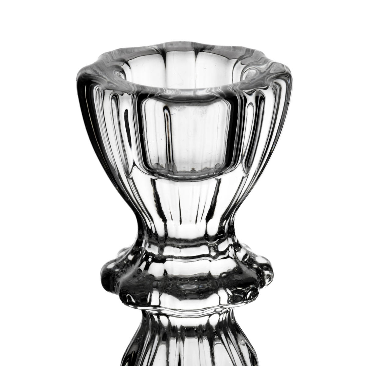 KERZENHALTER Patricia transparent 7.5/7.5/11 cm Glas - Transparent, Glas (7.5/11/7.5cm) - Mondex