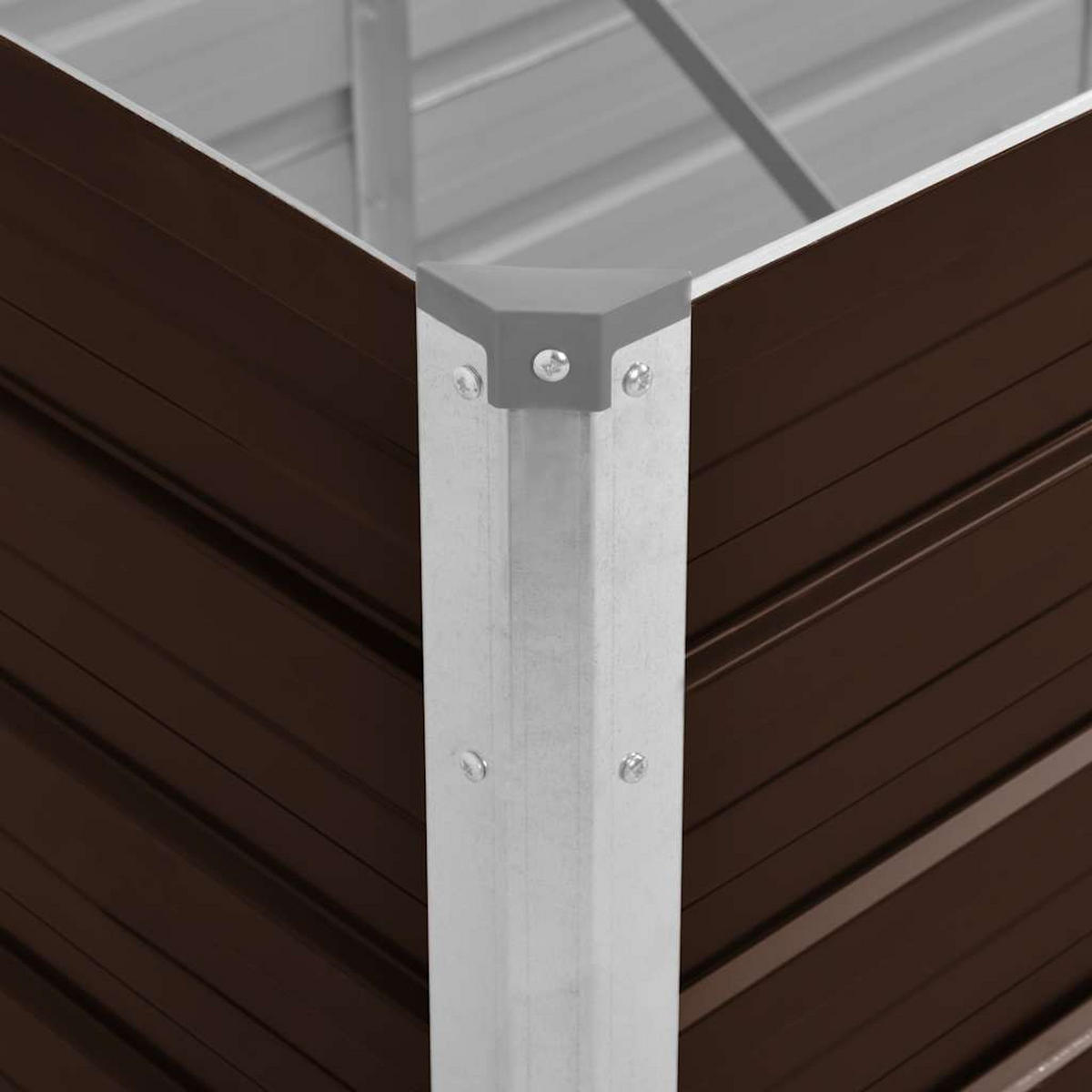 GARTEN-HOCHBEET Braun 320/80/77 Cm Verzinkter Stahl - Braun, Metall (80/77/320cm) - vidaXL