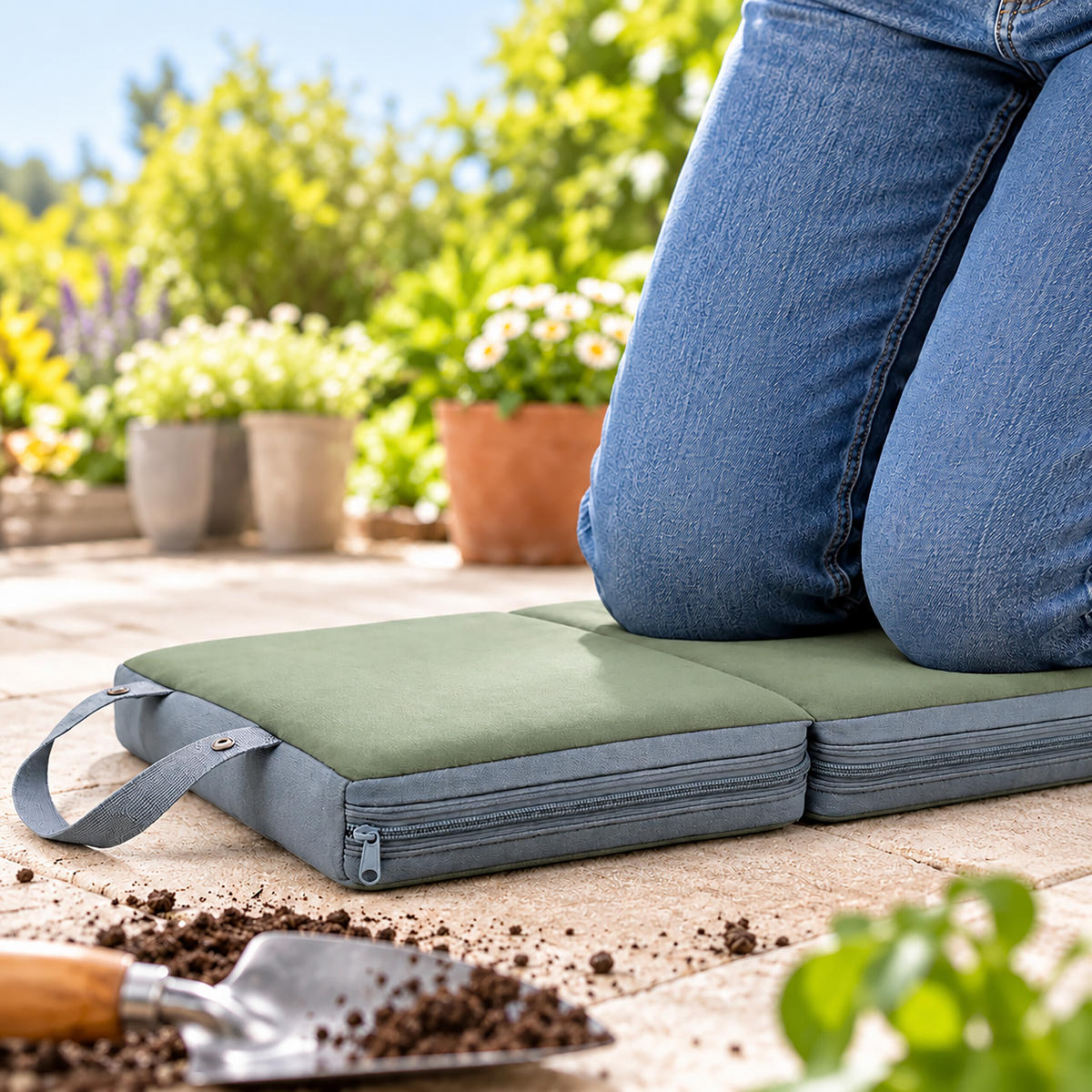 KLEKAČKA Zelená skládací neopren 55x34 cm - zelená barva, textil/plast (55/34cm) - Relaxdays