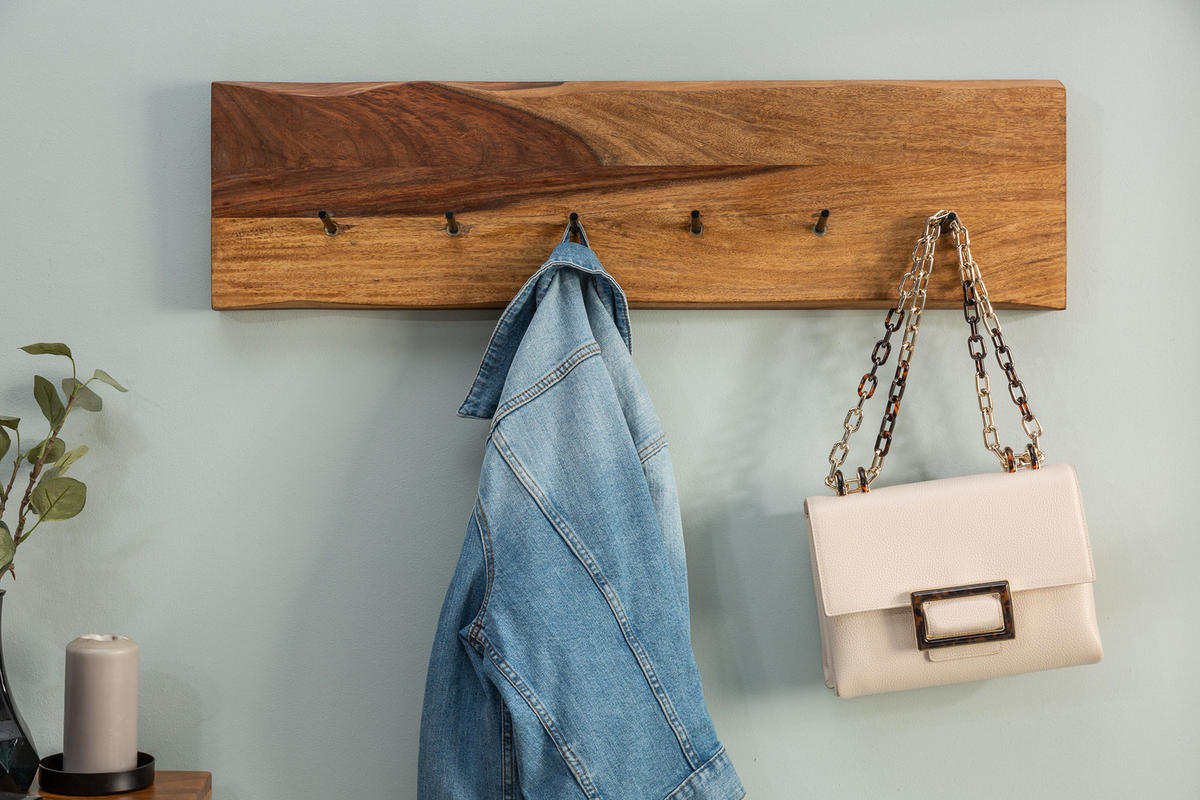 GARDEROBE MAMMUT Sheesham Natur 80 cm - Naturfarben, Holz (80/22/4cm) - riess-ambiente