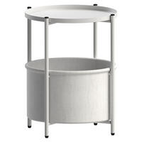 BEISTELLTISCH Rund Weiß 45,5/52,5 cm - Weiß, Metall (52.5/45.5/52.5cm) - ML-DESIGN