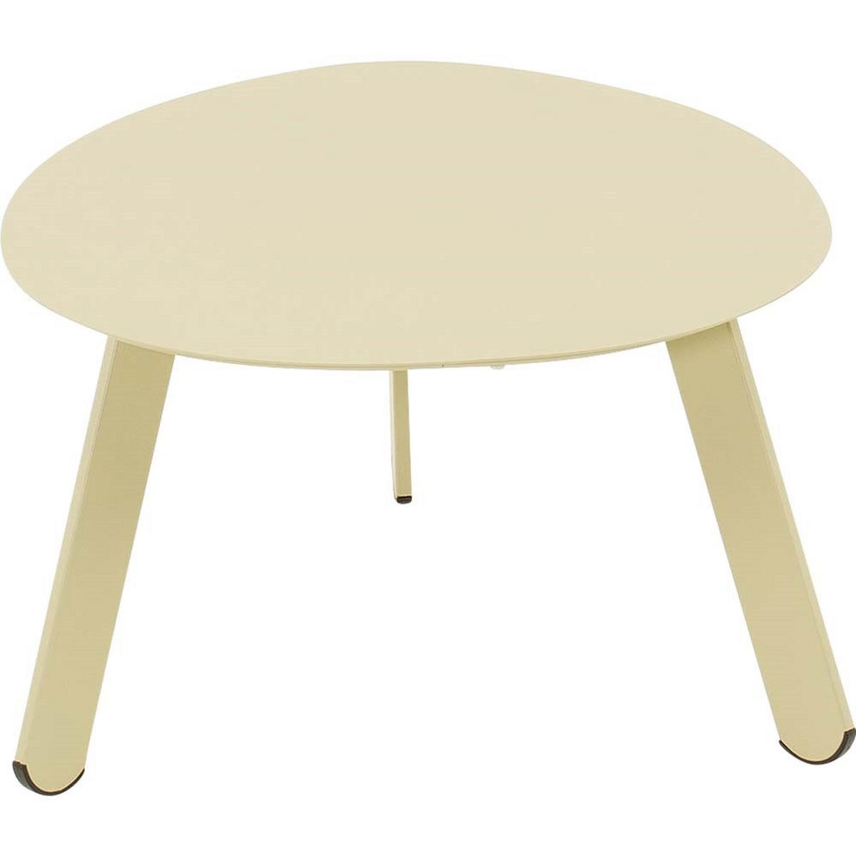 BEISTELLTISCH Tiki - Beige - 55/46/28 cm - Beige, Metall (55/46/28cm) - Lesli Living