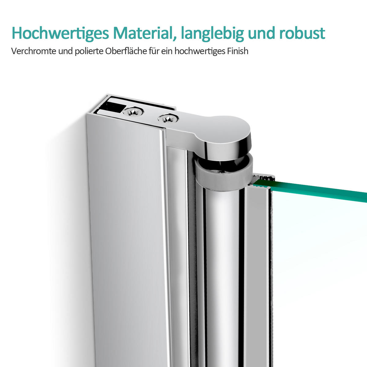 DUSCHWAND für Badewannen Faltbar mit Schwenkfunktion 140/120 cm - Transparent, Glas (120/140cm) - EMKE