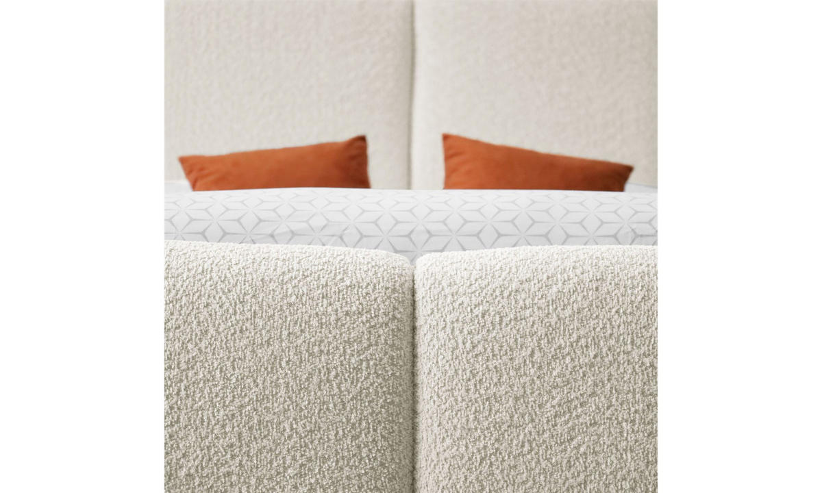 POLSTERBETT ELENA 140x200 cm Creme (Anthology 1), 34 Holzlatten, Kopfteil 108 cm - Creme, Textil (140/200cm) - Lookway