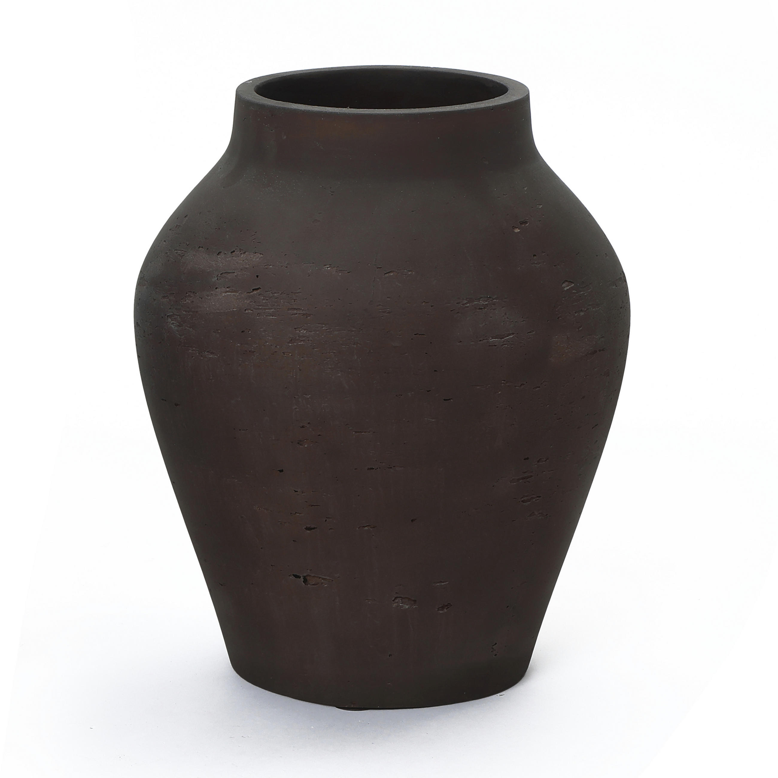 VASE Soma, 34 cm hoch - Dunkelbraun, Naturmaterialien (34cm) - Hometopia
