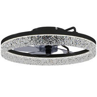 DECKENVENTILATOR-MIT-BELEUCHTUNG Stahl Schwarz - Schwarz, Metall (50/50/14cm) - HOMCOM