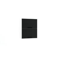 HÄNGESCHRANK W60GRF/2 - Morvex - Hochwertige Küchen Optik - Schwarz, Holz/Metall (60/72/30cm) - ROYAL24_MARKT