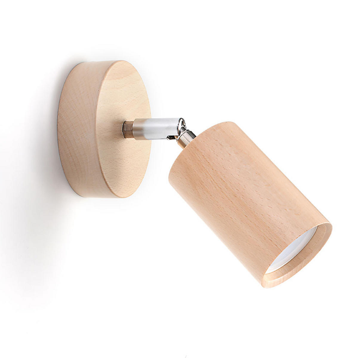 WANDLEUCHTE Holz Braun Beweglicher Spot - Braun, Holz (10/15/10cm)