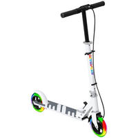 KINDERSCOOTER DE-16965 LED-Leuchten 4-fach höhenverstellbar Weiß - Weiß, Kunststoff (73/36/89cm) - ComfortXL