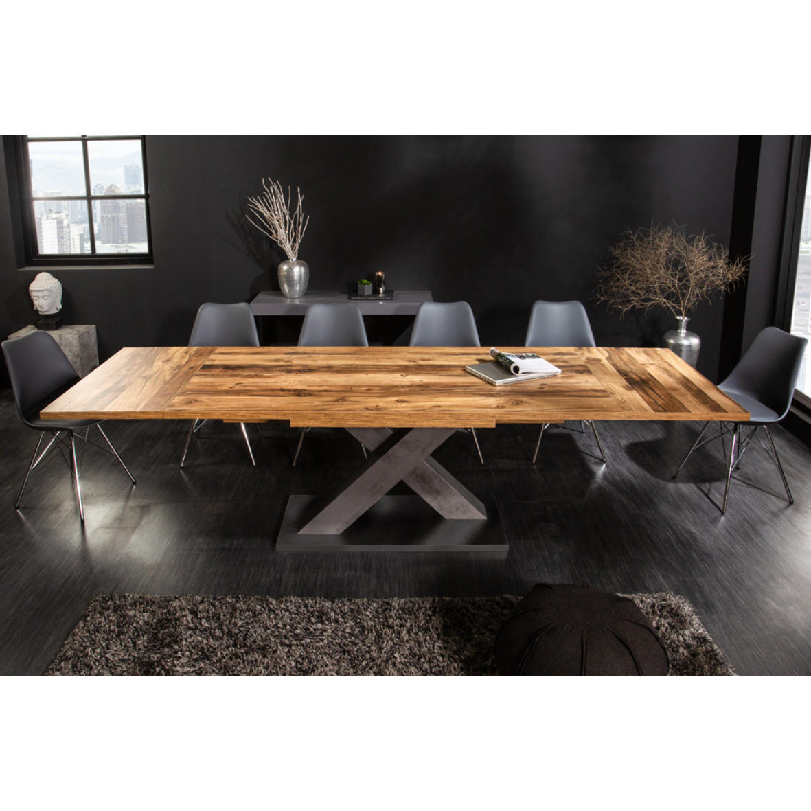 ESSTISCH MONTREAL Plankeneiche Natur 180/280 cm - Braun, Holz (90/180/76cm) - riess-ambiente