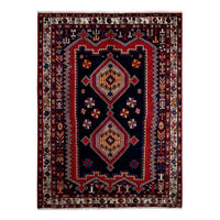 ORIENTTEPPICH handgeknüpft Afshar Blau 199/144 cm Schurwolle - Blau, Textil (144/199cm) - Looma
