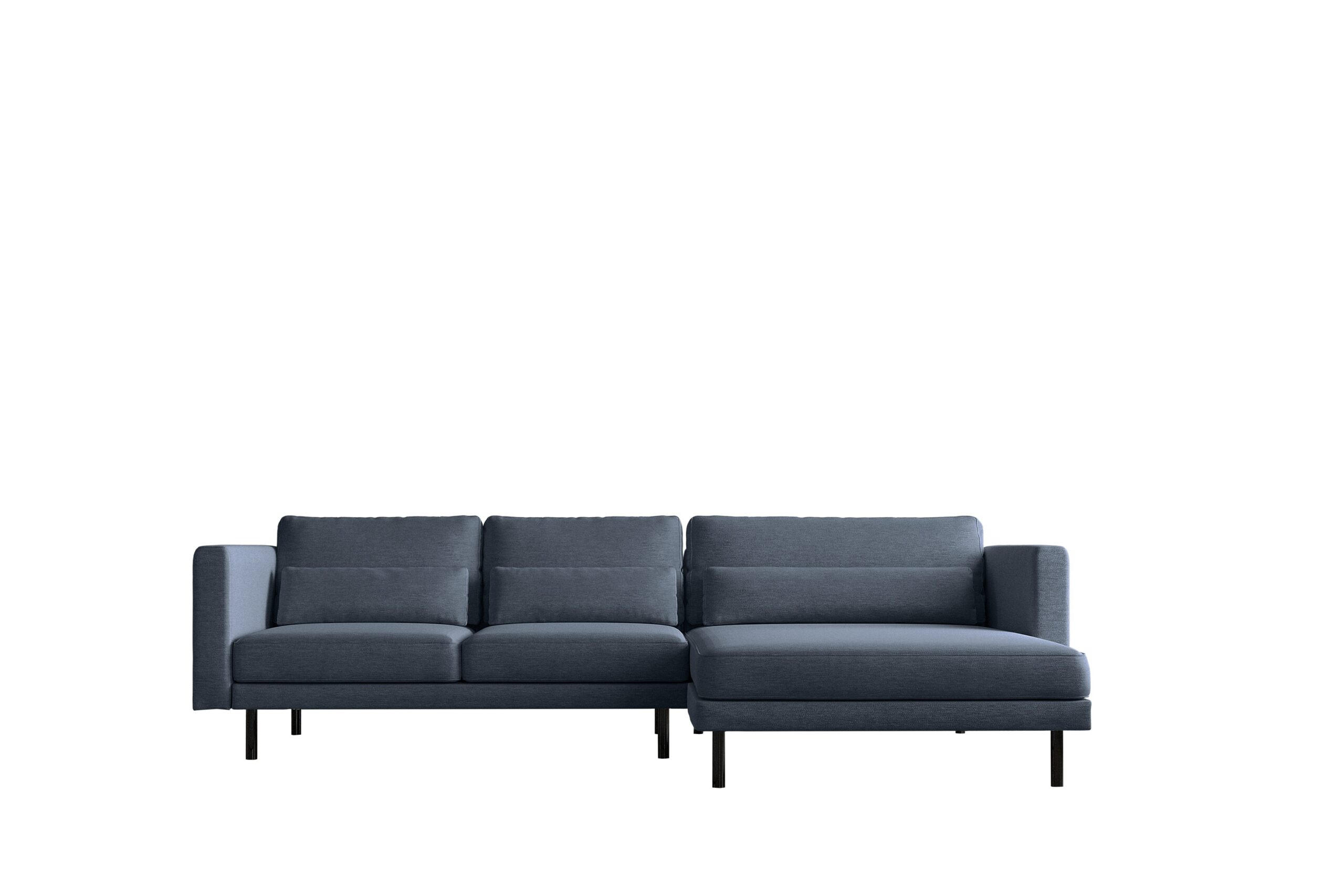 ECKSOFA L-form Dani Stoff Verita Marineblau Rechts - Dunkelblau, Holz (281/174cm) - Kaiser Möbel