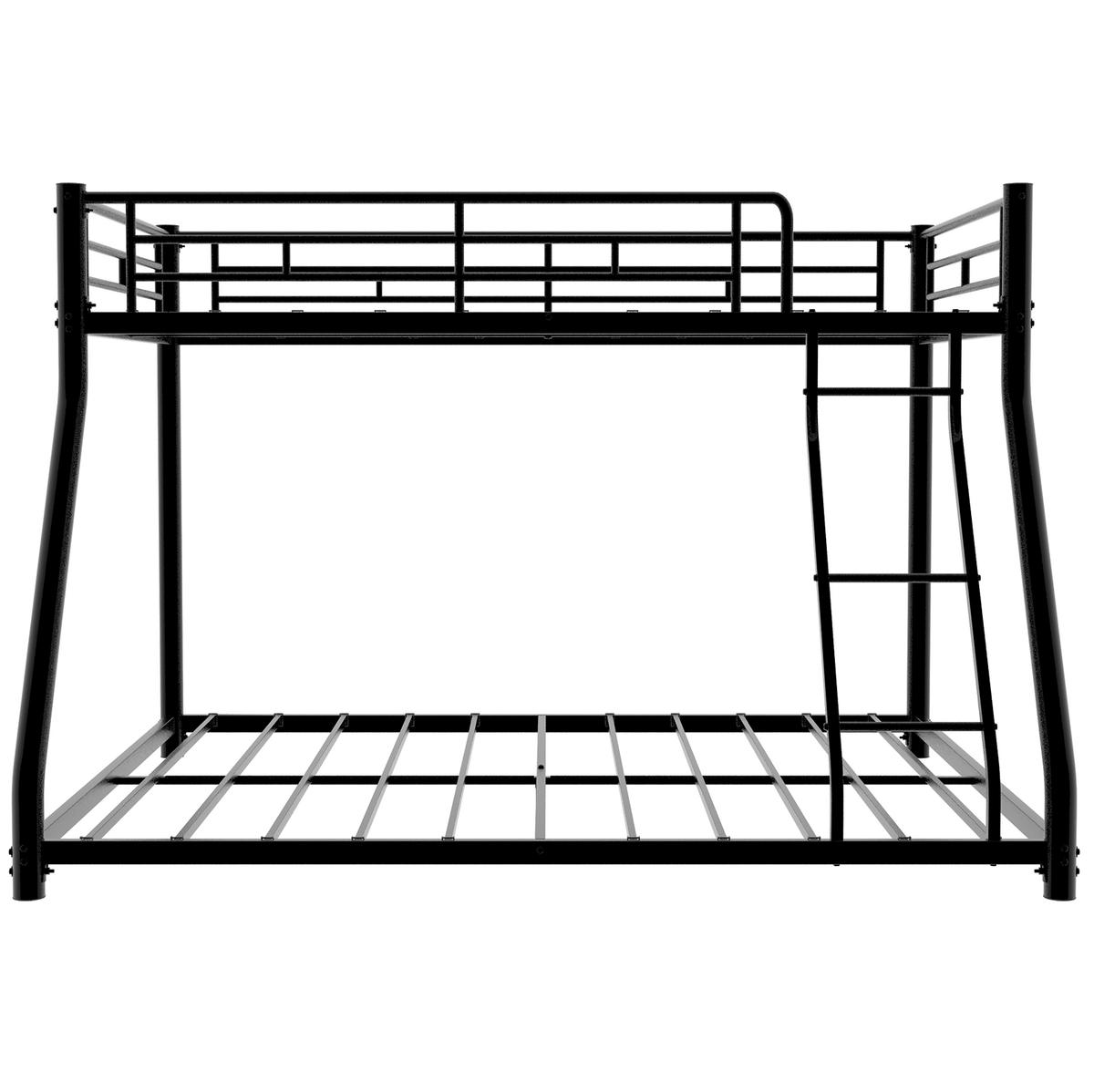 ETAGENBETT Kinderbette 196,6/146,6/139 cm aus Eisen mit geräuscharmer Konstruktion Schwarz - Schwarz, Metall (140/190cm) - Modenvie