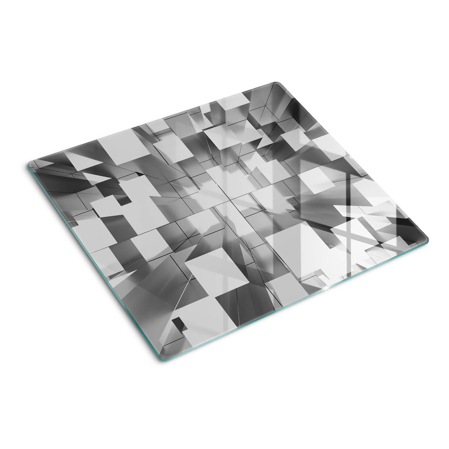 GLASPLATTE 60x52 cm Abstrakt - Grau, Glas (60/0.4/52cm) - TULUP