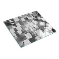 GLASPLATTE 60x52 cm Abstrakt - Grau, Glas (60/0.4/52cm) - TULUP