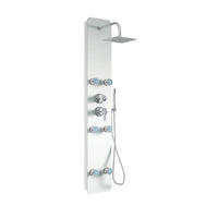 DUSCHPANEEL mit Regendusche DIVE - Weiß - Weiß, Metall (25/150/9cm) - Home Deluxe