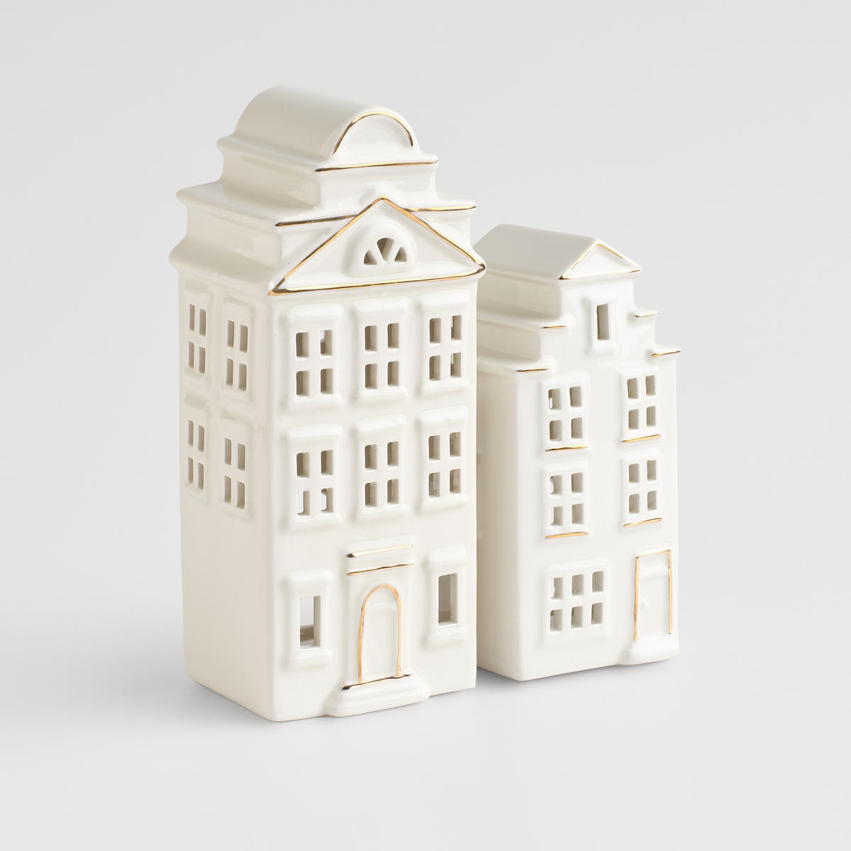 KERZENSTÄNDER Karat, Weiß, 20 x 7 x 8.5 cm, Dekorative Weihnachtsdeko - Weiß, Keramik (7/20/8.5cm) - home&you