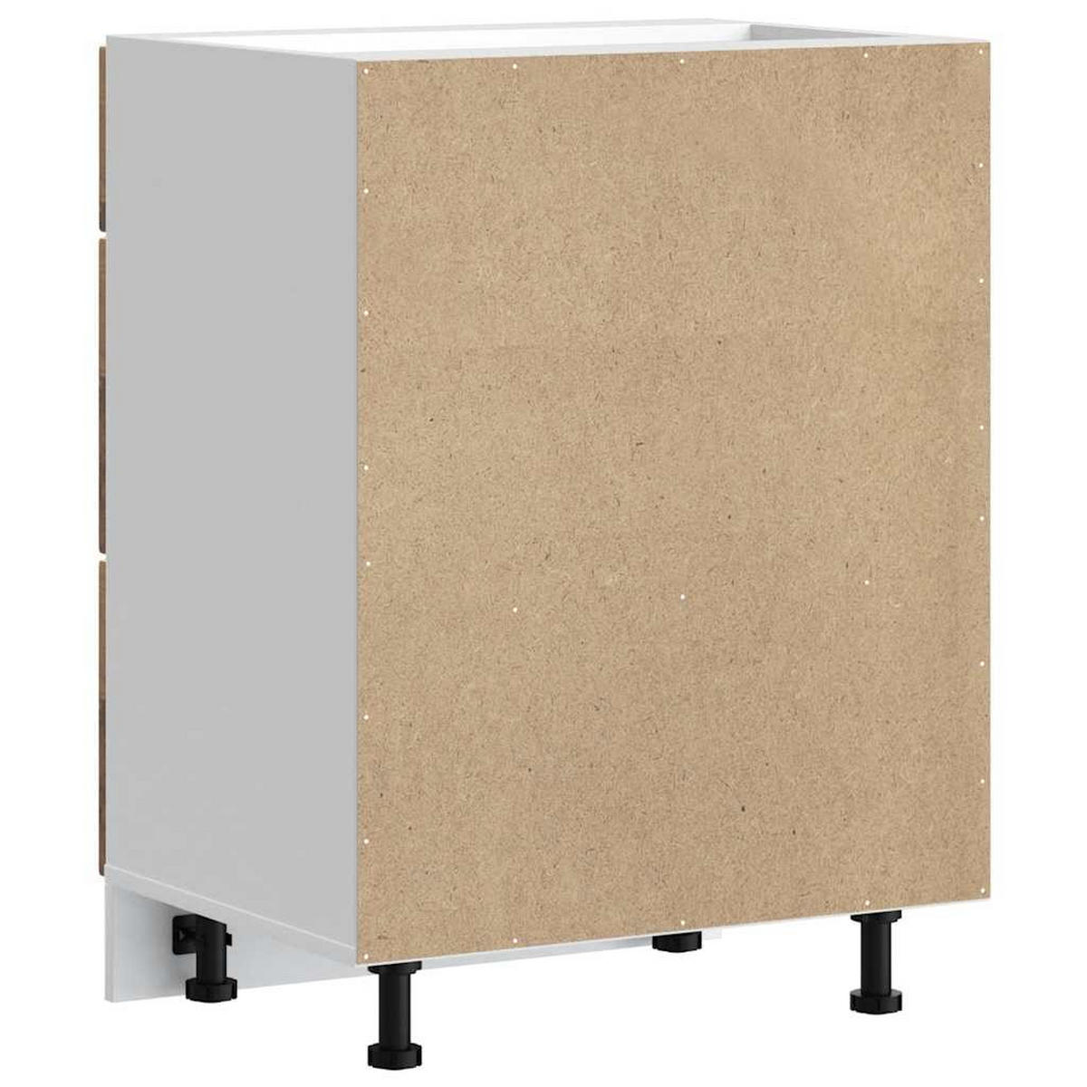 KÜCHENUNTERSCHRANK Maro Altholz-Optik 60x46x81,5 cm - Zwetschgeholzfarben, Holz (60/81.5/46cm) - DELUKE