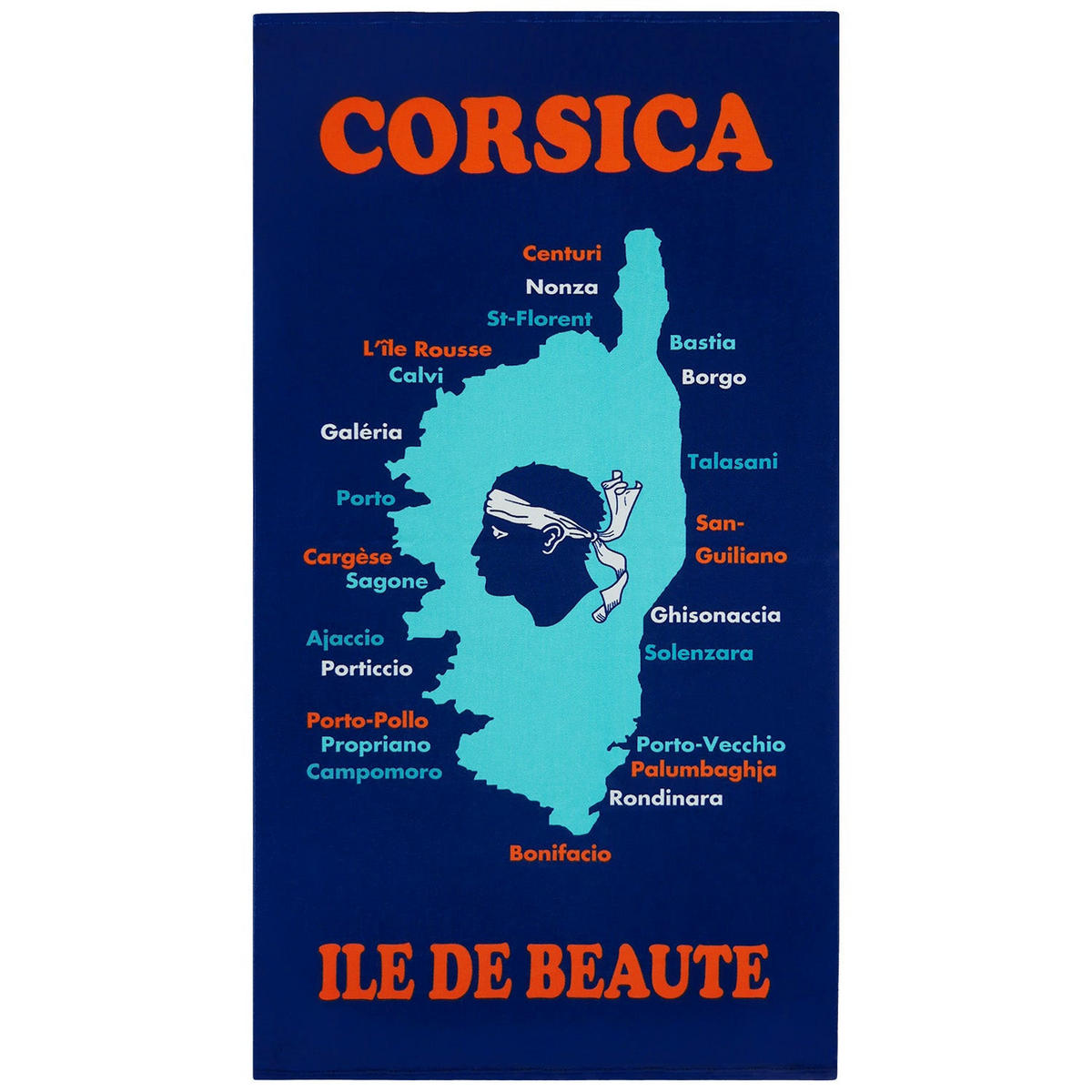STRANDTUCH Mikrofaser Blau 90x170 250g/m² - Insula - Blau, Textil (170/90cm) - LE COMPTOIR DE LA PLAGE