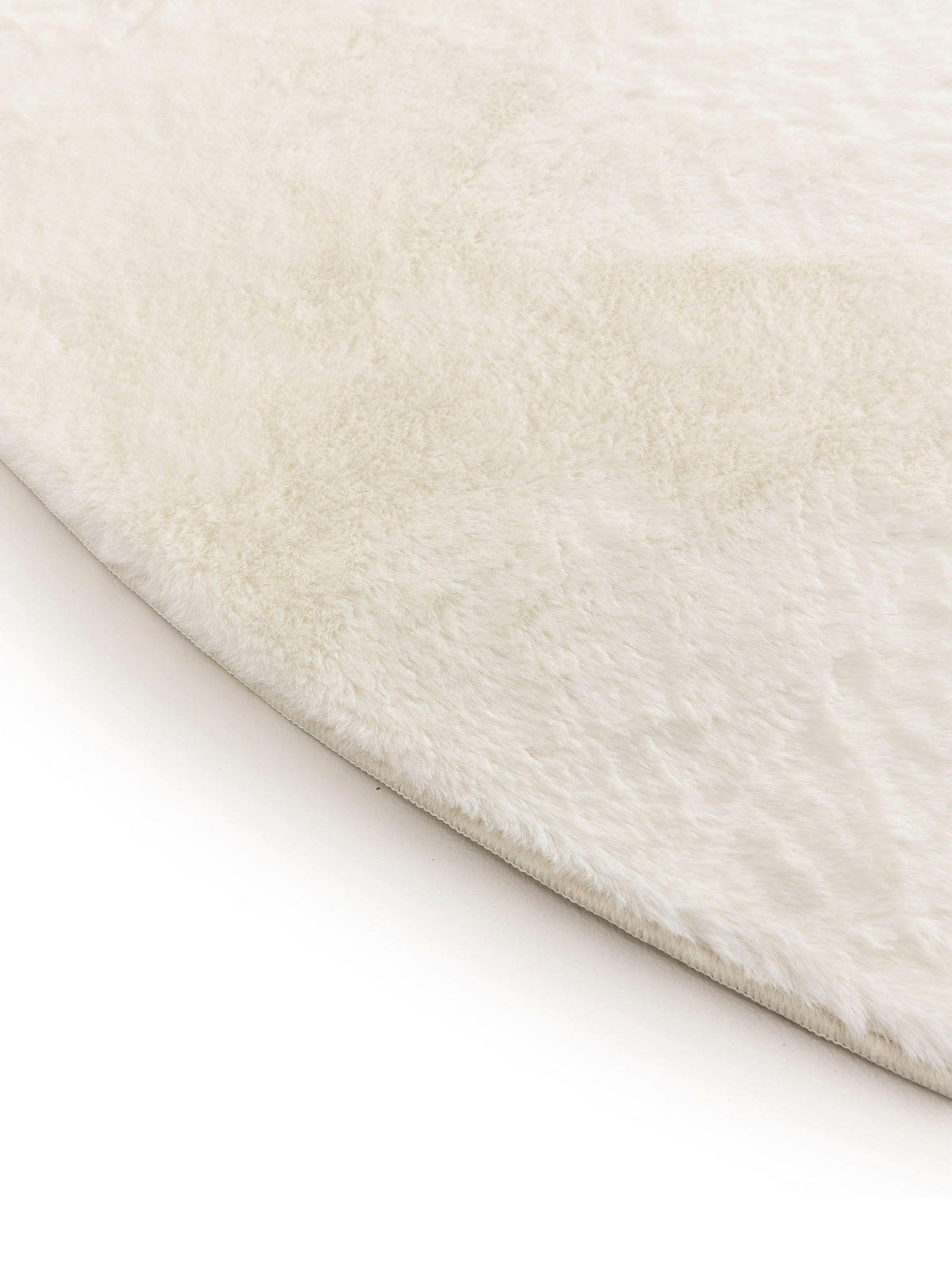KUNSTFELLTEPPICH Furry Cream ø 200 cm rund - Creme, Kunststoff (200/200cm) - benuta