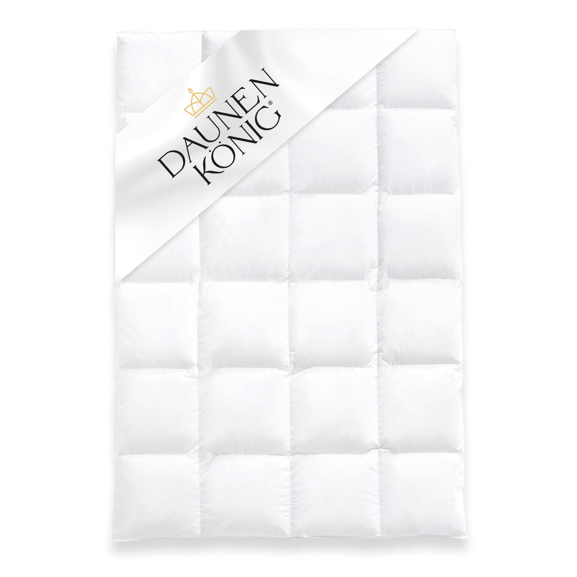 WINTERBETTDECKE QUEEN Entendaunen warm - Weiß, Naturmaterialien/Textil (135/200cm) - Daunenkönig