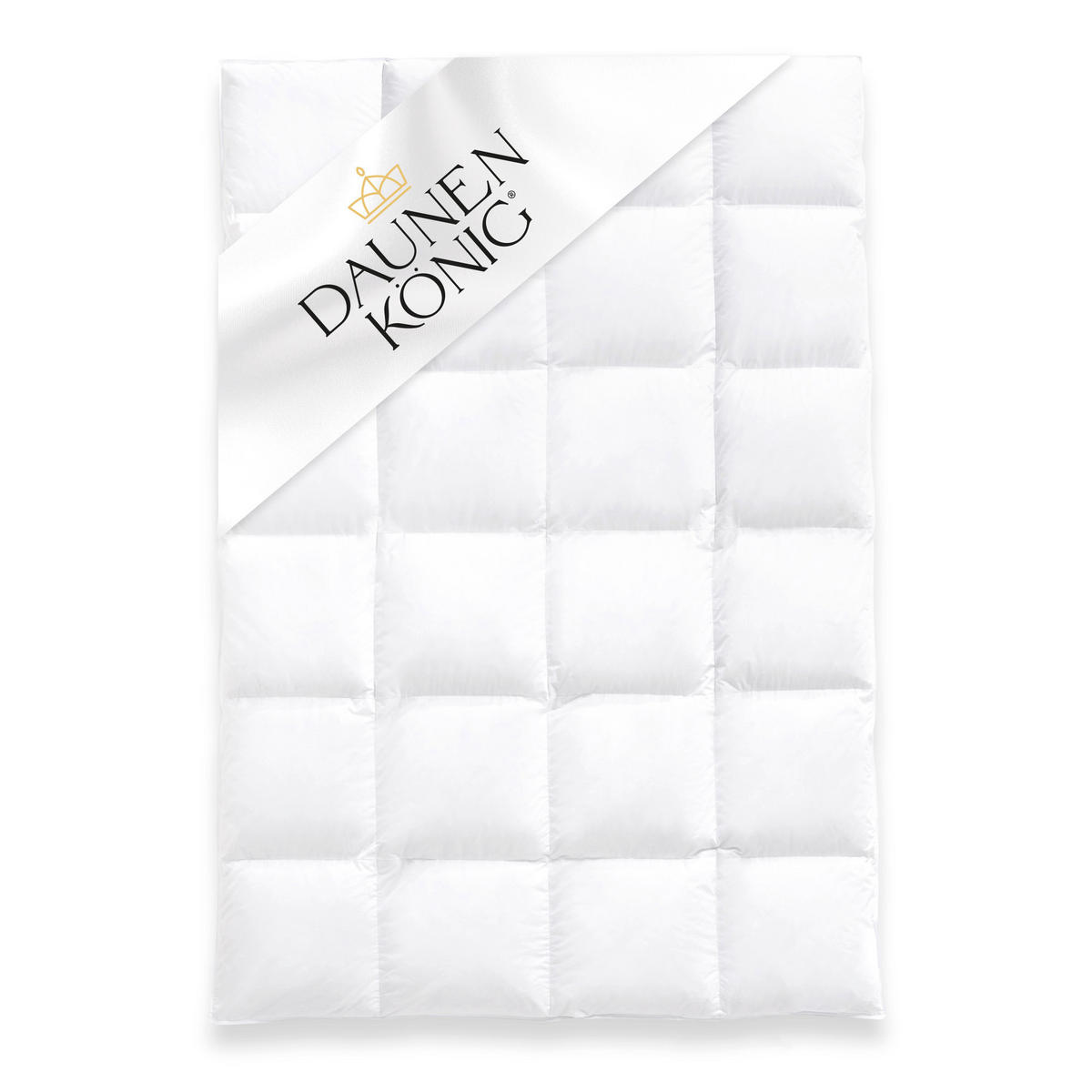 WINTERBETTDECKE QUEEN Entendaunen warm - Weiß, Naturmaterialien/Textil (135/200cm) - Daunenkönig